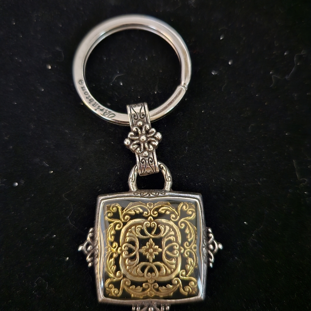 Brighton Ornate Two-Tone Filigree Keychain Pendant